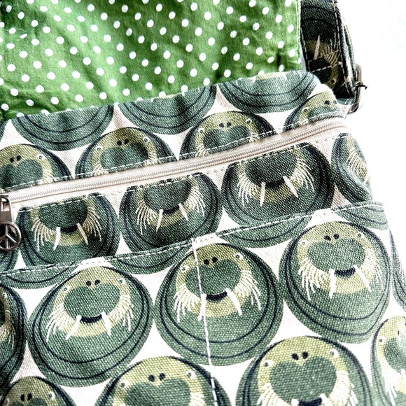 Bungalow 360 Olive Walrus Crossbody Messenger Bag - Picture 4 of 11